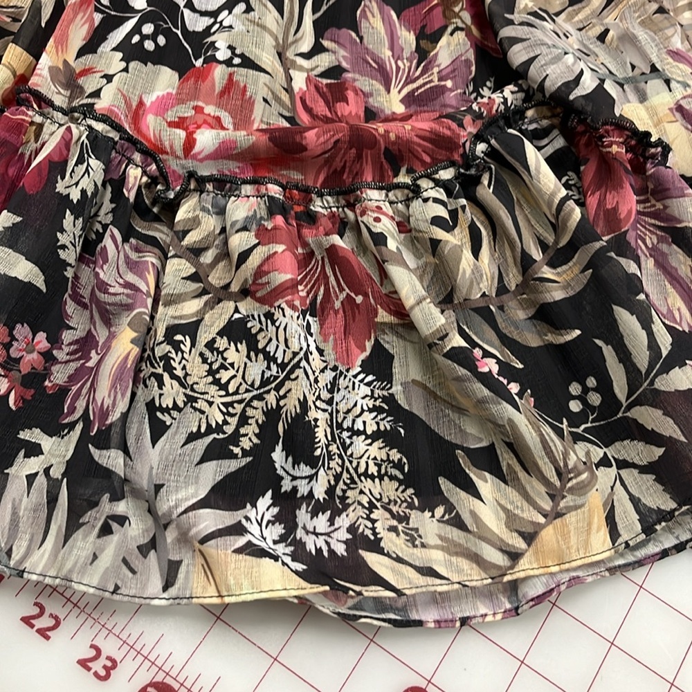 SHEIKE "Mahalo" Party/Romance Tiered Ruffle Keyhole Jacquard Floral Dress SZ 8 - Picture 8 of 15